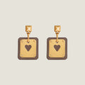 Hermes As De Celine Brown 18K Gold Earrings