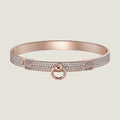 Hermes Collier De Chien Diamond 18K Gold Bracelet