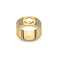 Fendi Is Wide 18K Gold Ring