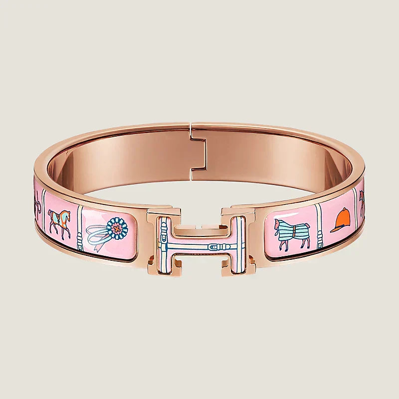 Hermes Clic Couvertures 18K Gold Bracelet