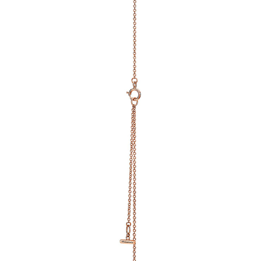 Tiffany Diamond & Turquoise Circle Pendant 18K Gold Necklace