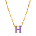 Hermes Mini Pop Purple 18K Gold Necklace