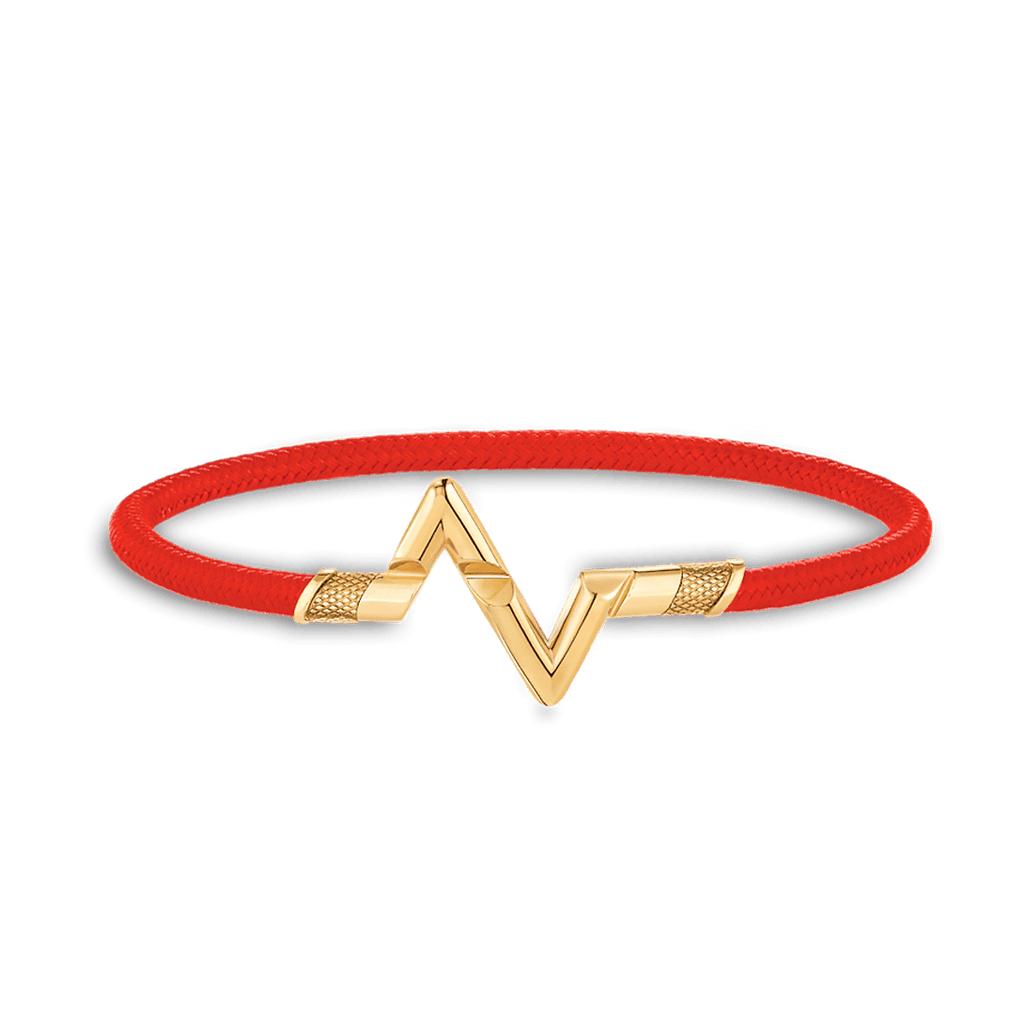 Louis Vuitton Volt Upside Down Play Red 18K Gold Bracelet