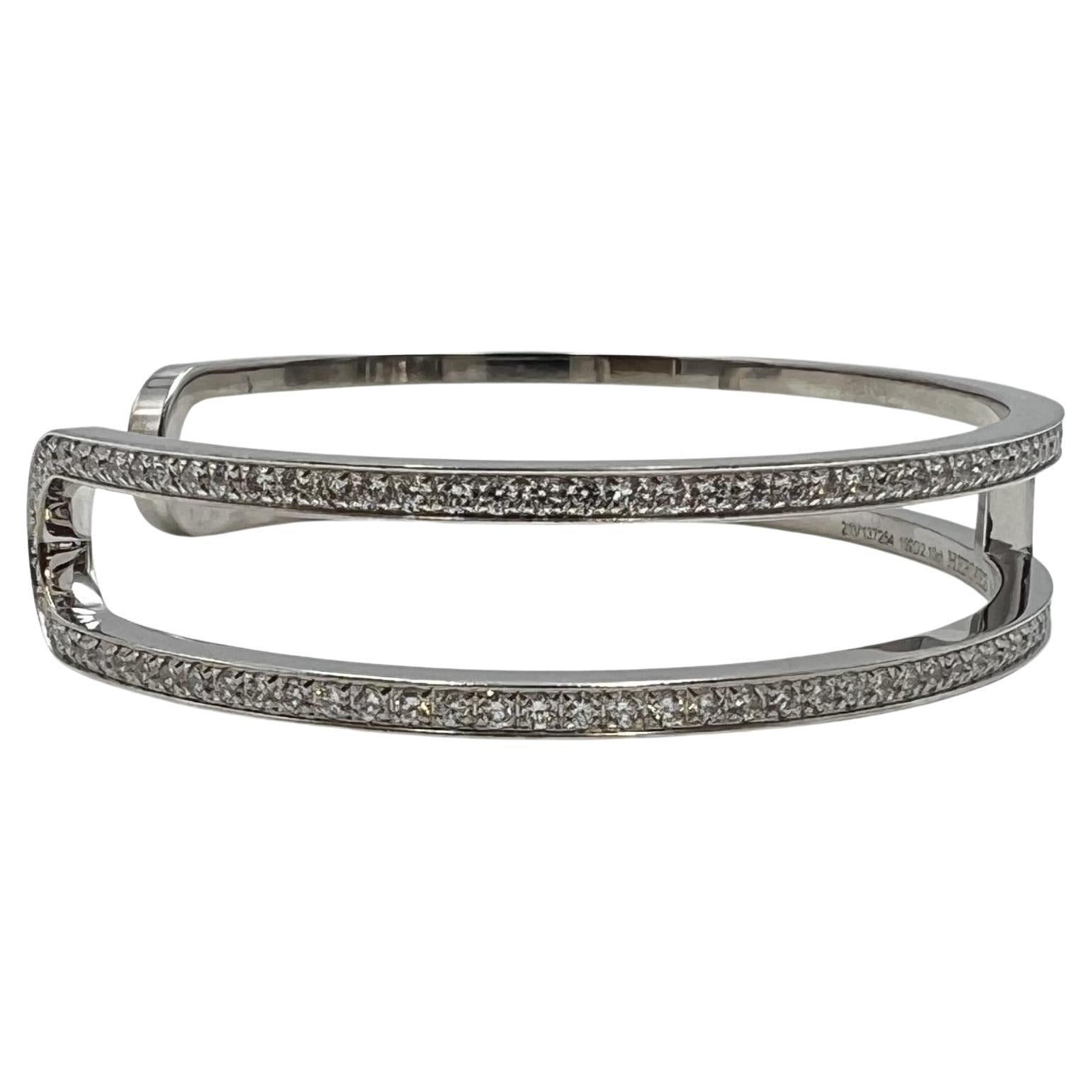 Hermes Ever Chain D¡ ̄ancre Cuff Diamond 18K Gold Bracelet