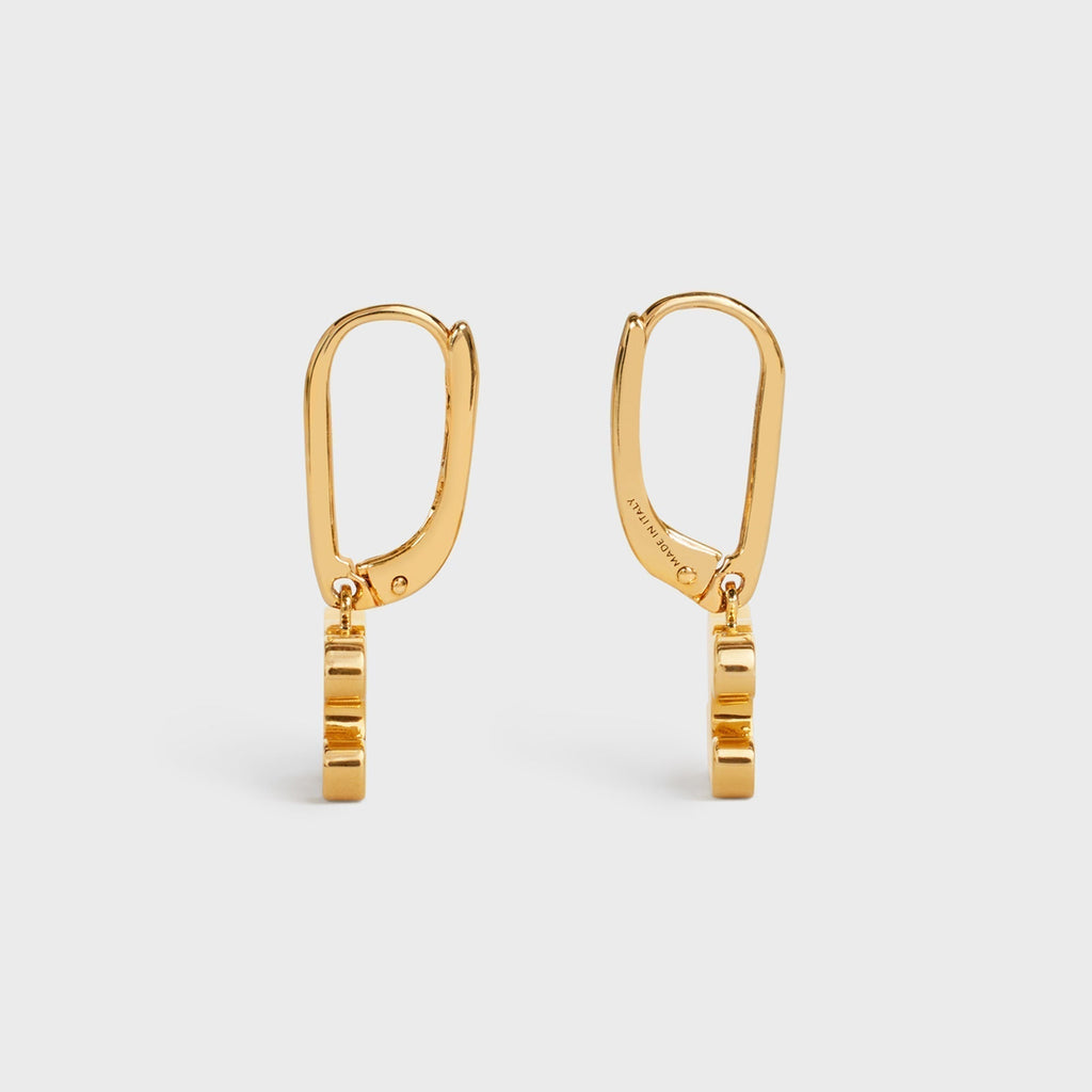 Celine Rhinestone 18K Gold Earrings