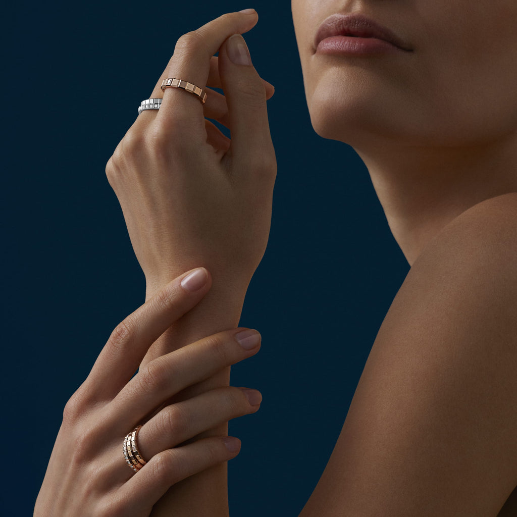 Ice Cube Diamonds 18K Gold Ring