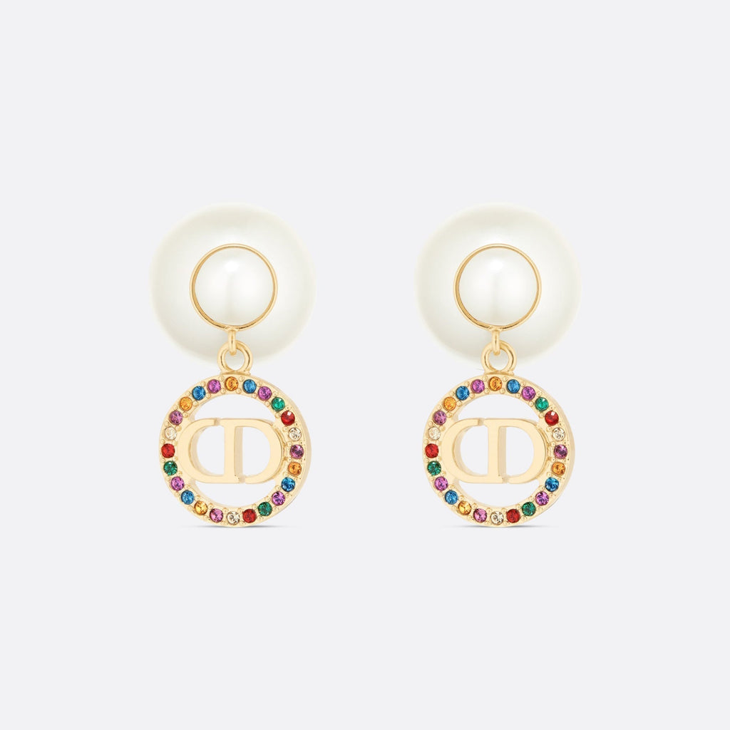 Dior Tribales Multicolor Crystals 18K Gold Earrings