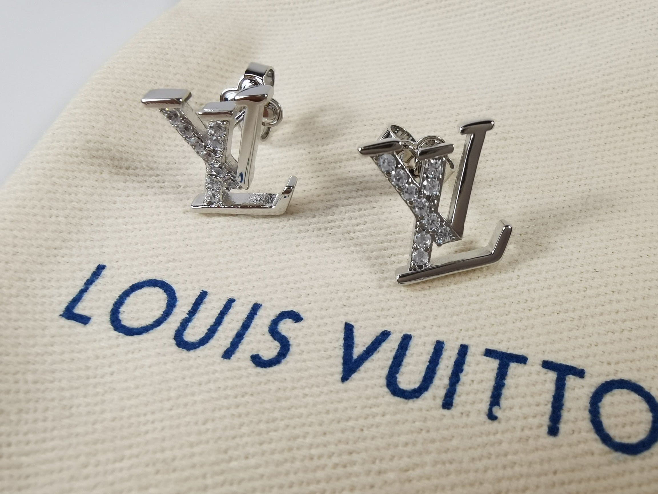 Louis Vuitton Iconic Diamond 18K Gold Earrings