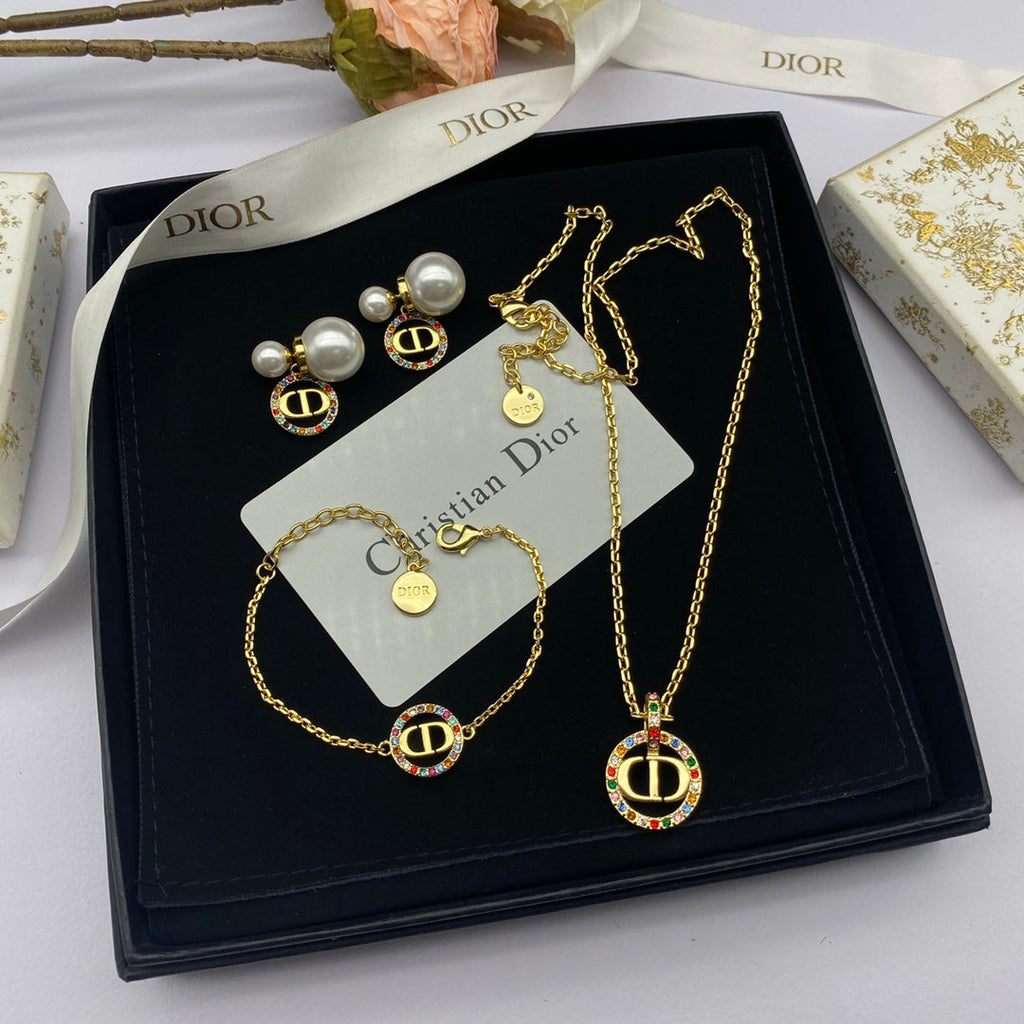 Dior Tribales Multicolor Crystals 18K Gold Earrings