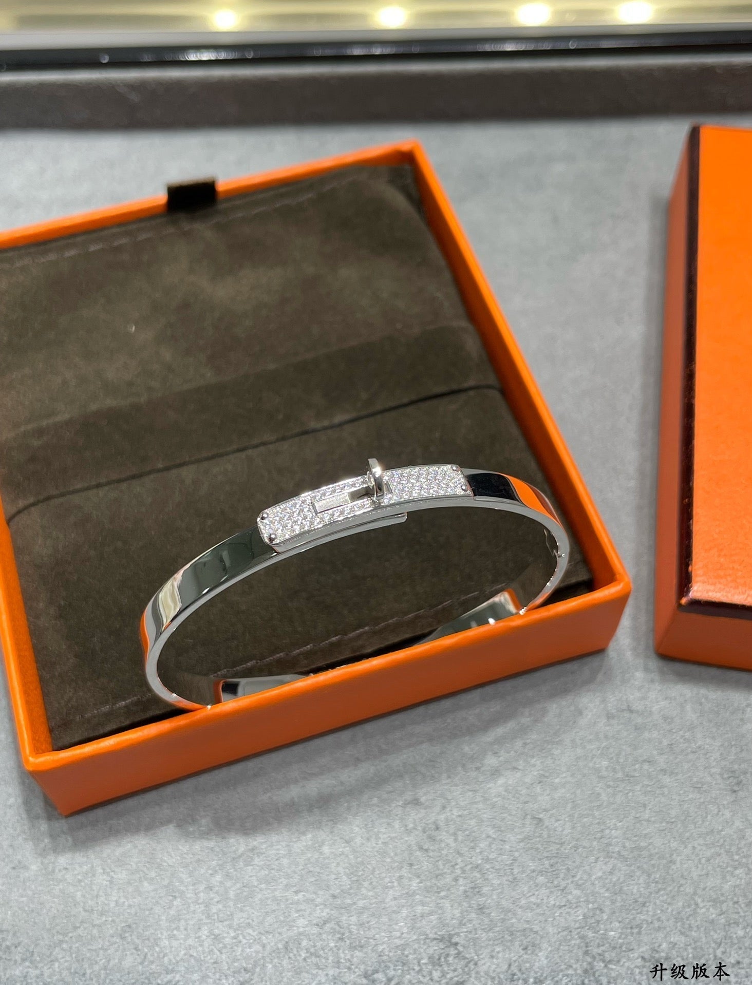 Hermes Kelly Small Model Diamond 18K Gold Bracelet