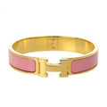Hermes Clic Pink 18K Gold Bracelet