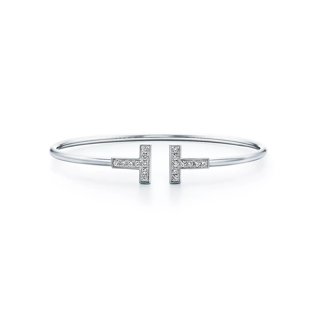 Tiffany Diamond Wire 18K Gold Bracelet