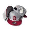Boston Red Sox White and Red with Embroidered Logo - Snapback Cap