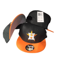Houston Astros Black and Orange with Iconic Star Embroidery - Snapback Cap