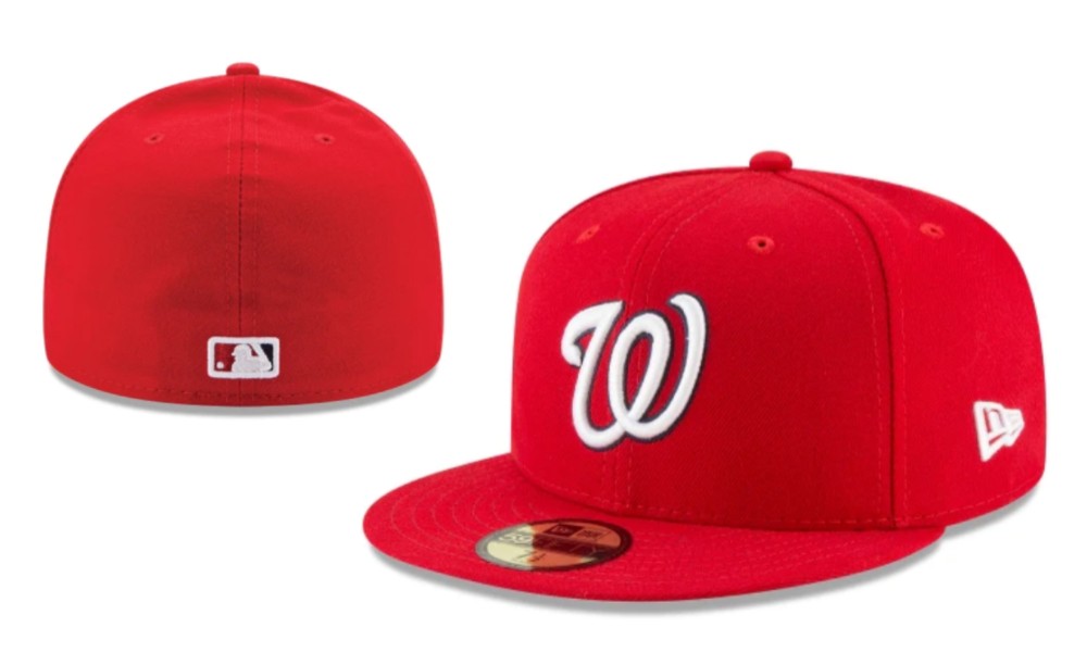 Washington Nationals Fitted Hat – Red with White Logo
