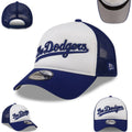 Los Angeles Dodgers White and Blue New Era Trucker Hat with Mesh Back