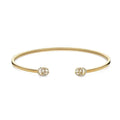 Gucci Double Running Diamond Cuff 18K Gold Bracelet