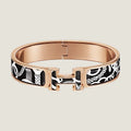 Hermes Clic Panoplie Equestre Black 18K Gold Bracelet