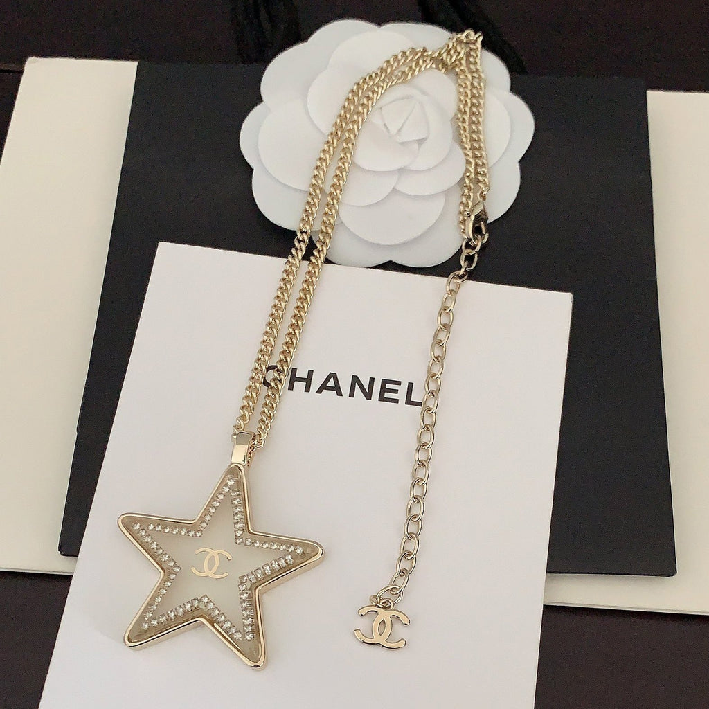 Chanel Star Chain 18K Gold Necklace