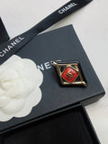 Chanel Rhombus 18K Gold Brooch