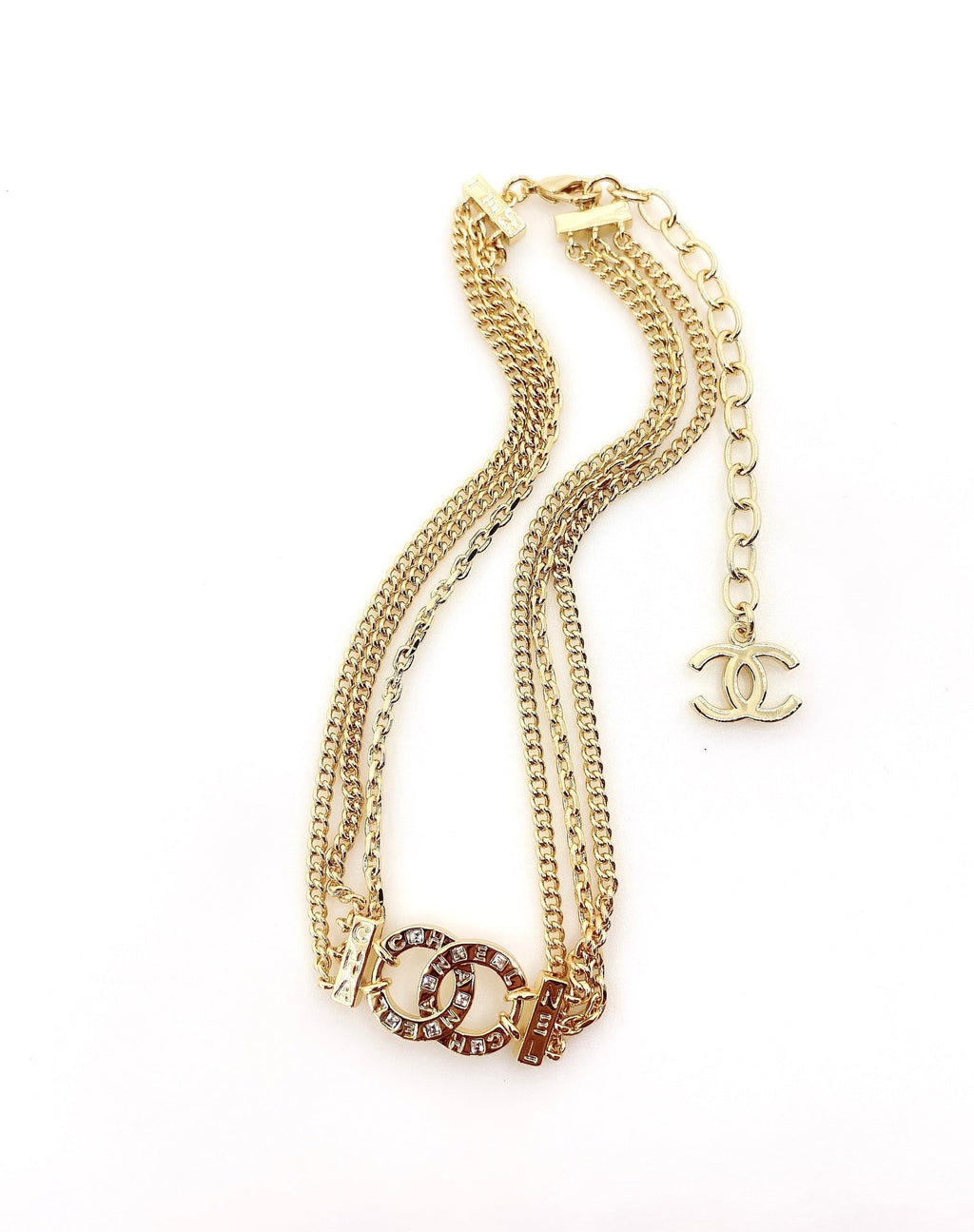 Chanel Chain Choker 18K Gold Necklace