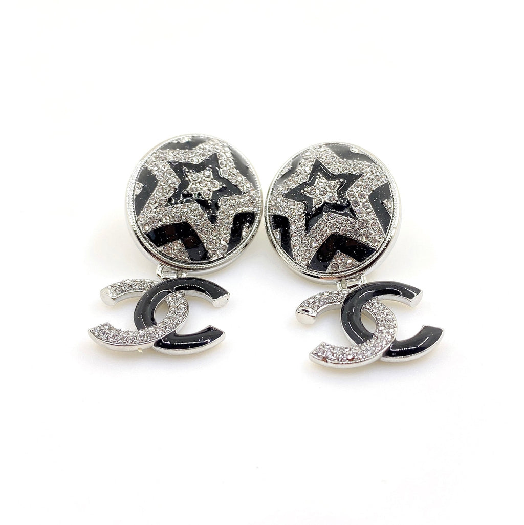 Chanel Diamond 18K Gold Earrings