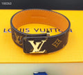 Louis Vuitton Leather 18K Gold Bracelet