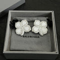 Balenciaga Flower 18K Gold Earrings