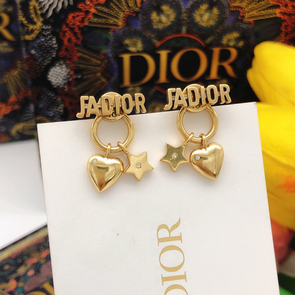 Dior J'Adior Star 18K Gold Earrings