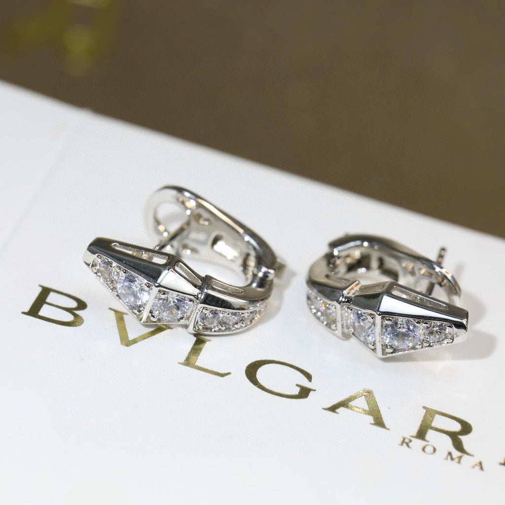 Bvlgari Serpenti Diamond 18K Gold Earrings