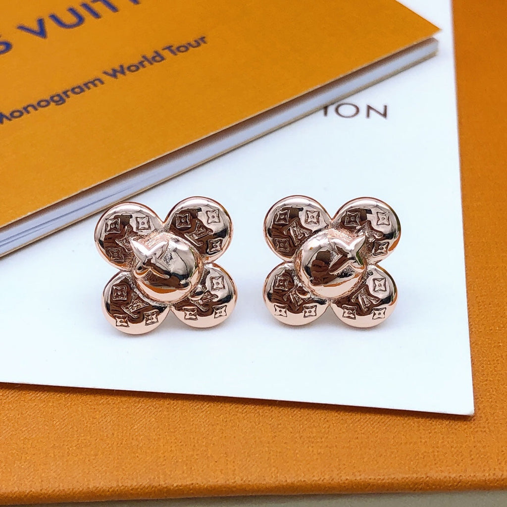 Louis Vuitton Vivienne 18K Gold Earrings