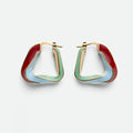 Bvlgari Twisted-triangle Hoop 18K Gold Earrings