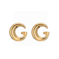 Gucci Double GucciLogo 18K Gold Earrings