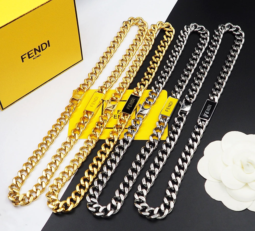 Fendi Chain 18K Gold Necklace