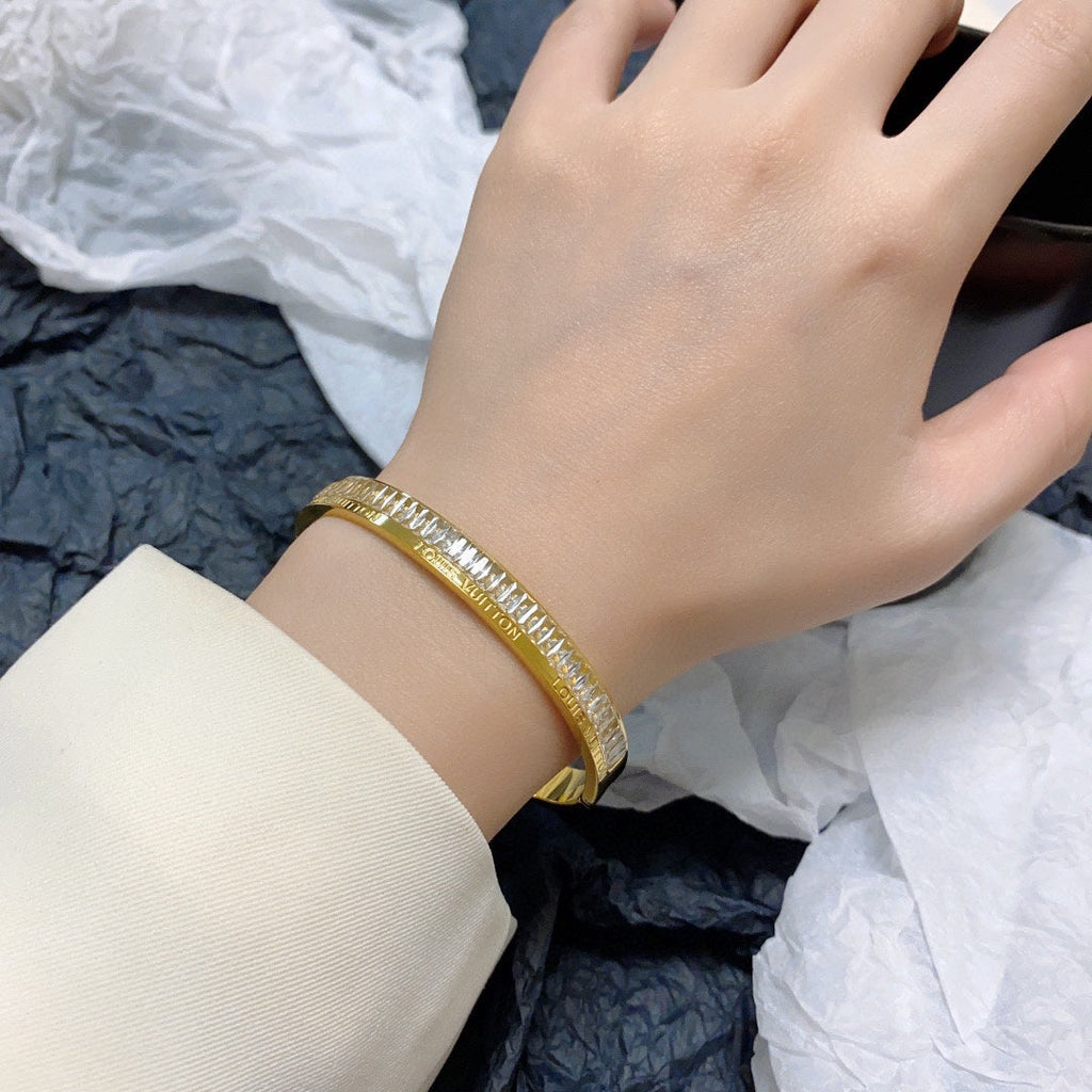 Louis Vuitton Crystals 18K Gold Bracelet