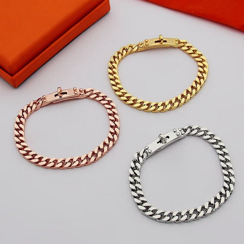 Hermes Kelly Chain 18K Gold Bracelet