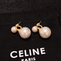 Celine Pearl 18K Gold Earrings