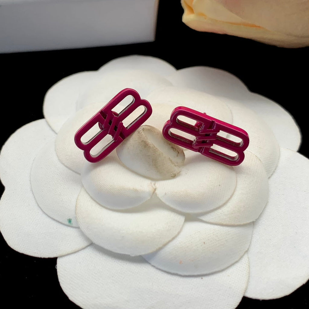 Balenciaga Pink Icon 18K Gold Earrings