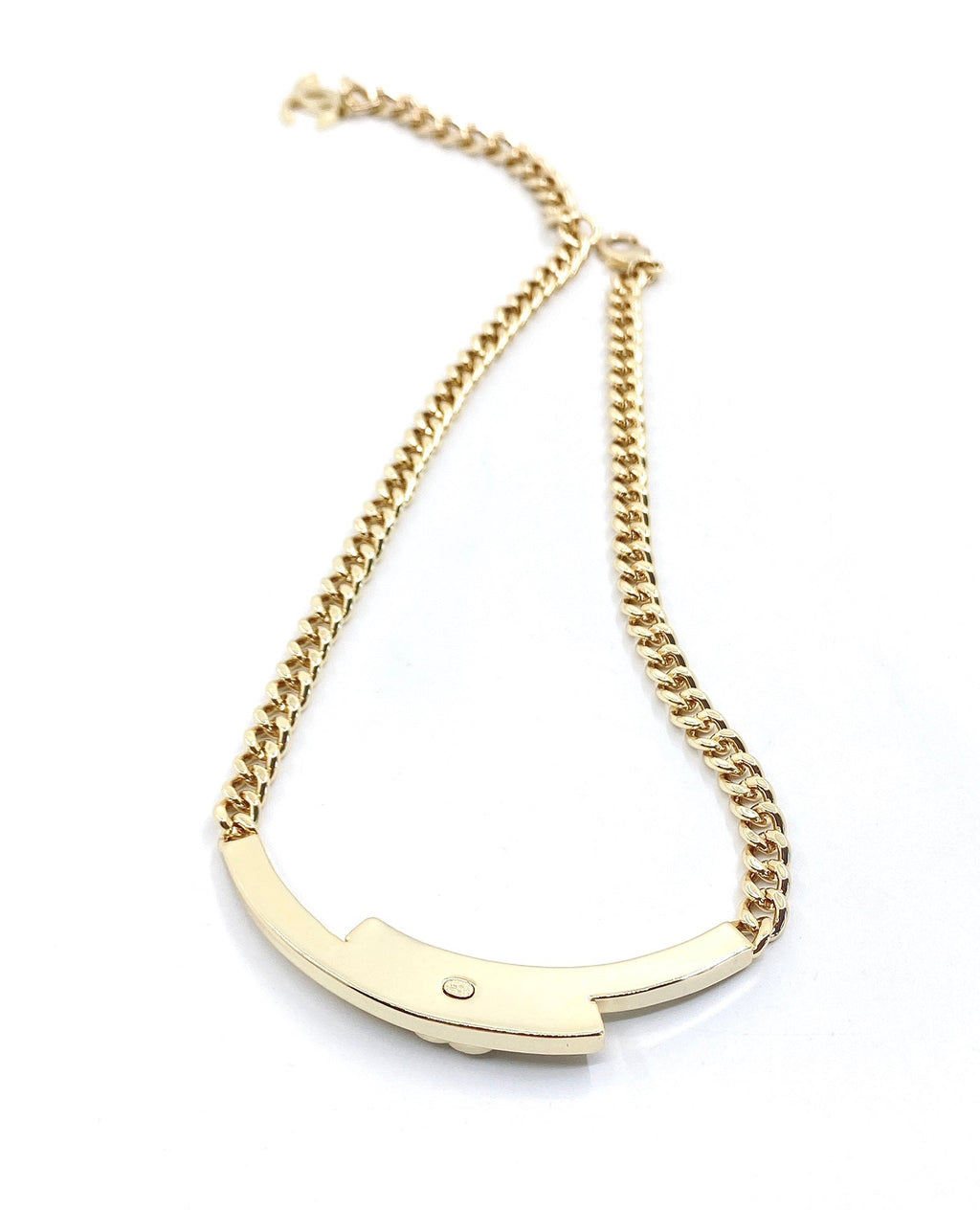Chanel Diamonds Choker 18K Gold Necklace