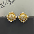 Chanel Pearls 18K Gold Earrings