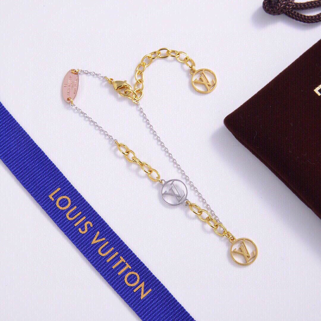 Louis Vuitton Logomania 18K Gold Bracelet