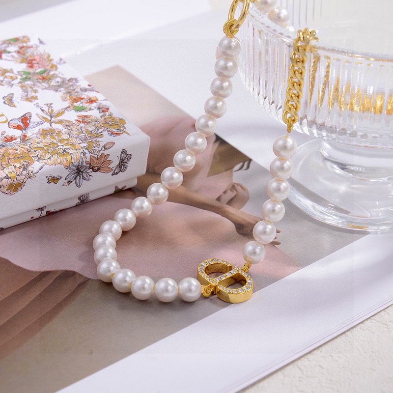 Dior Petit Pearl 18K Gold Necklace
