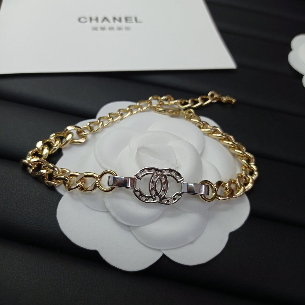 Chanel Diamond Chain 18K Gold Bracelet