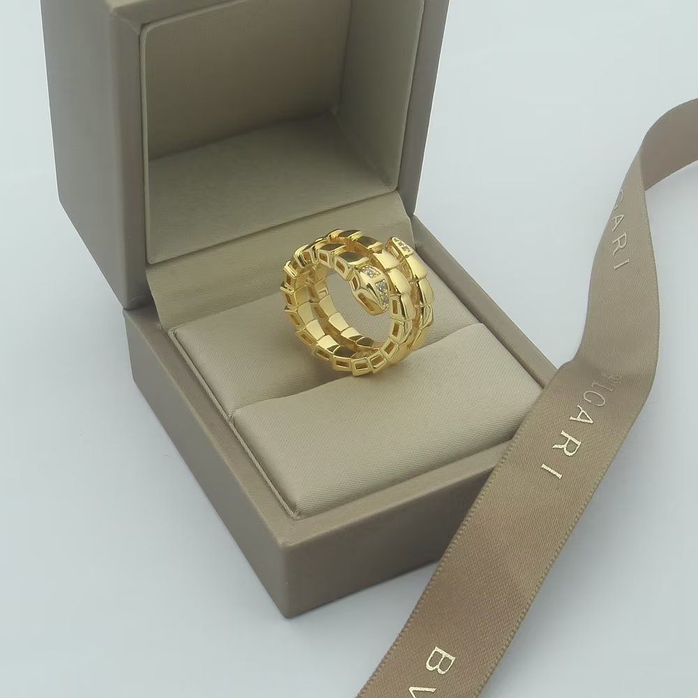 Bvlgari Serpenti Viper Demi Diamond 18K Gold Ring
