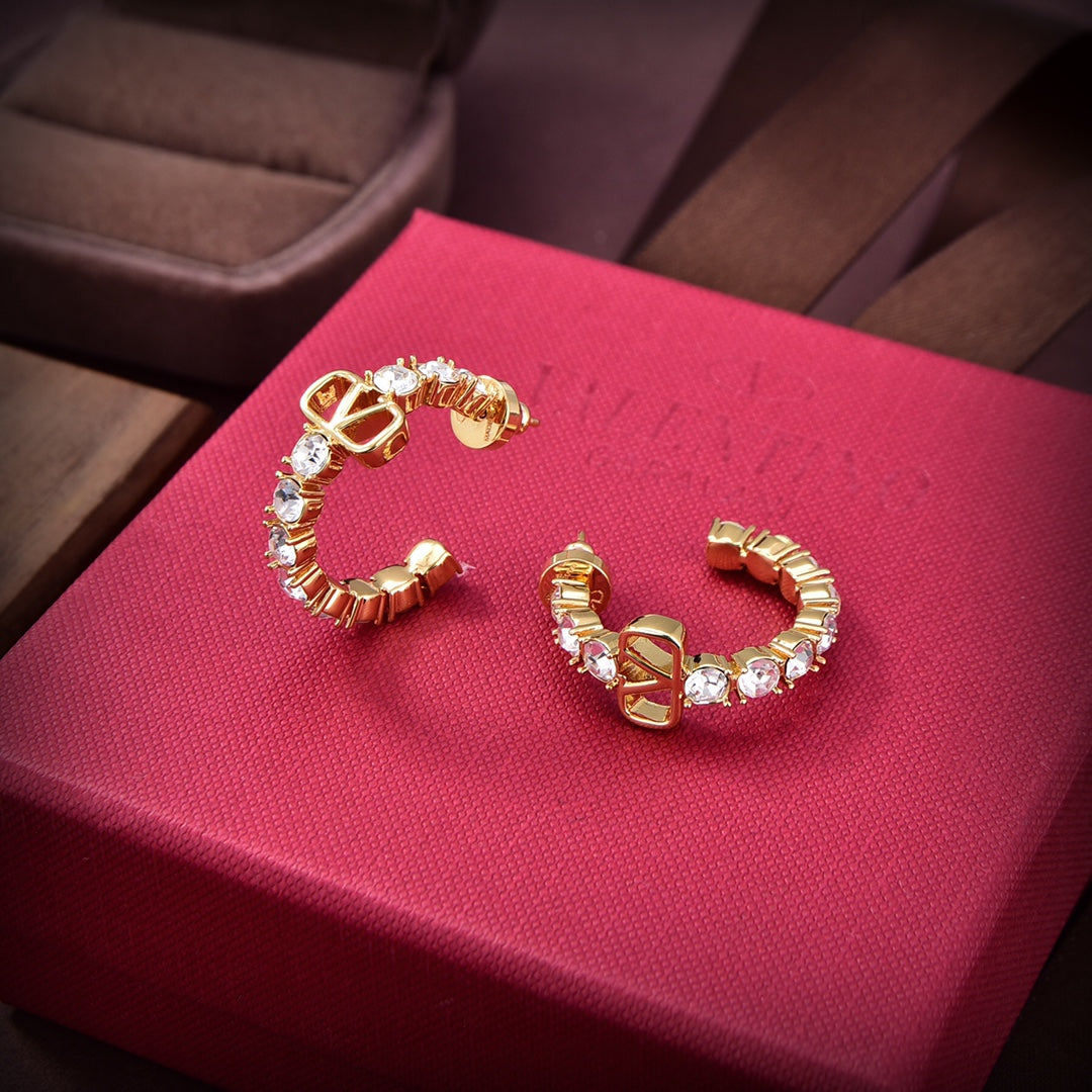 Valentino Valentino Signature 18K Gold Earrings