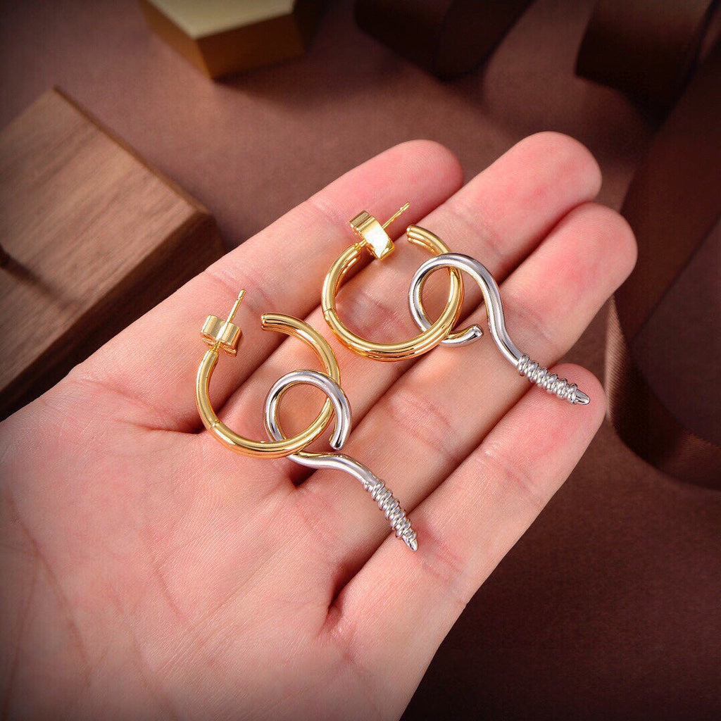 Balenciaga Screw 18K Gold Earrings