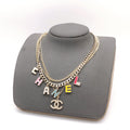 Chanel Color Typo 18K Gold Necklace