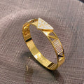 Prada Triangle Diamond 18K Gold Bracelet