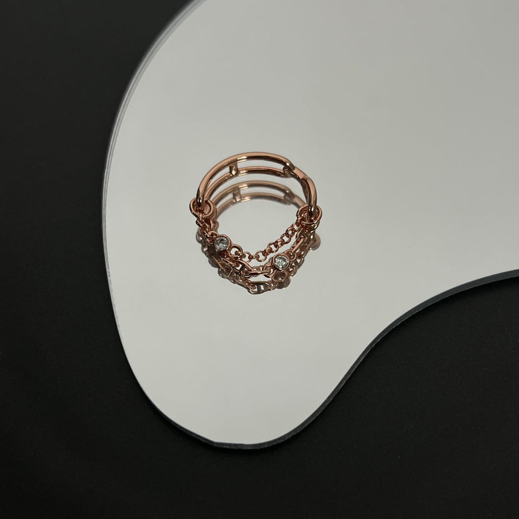 Hermes Chaine D'Ancre Chaos 18K Gold Ring